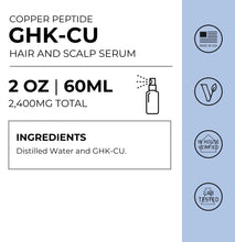 Load image into Gallery viewer, GHK-Cu Copper Peptide Hair &amp; Scalp Serum